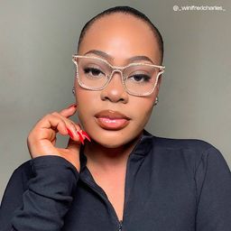 Shine Square Gold White Glasses10