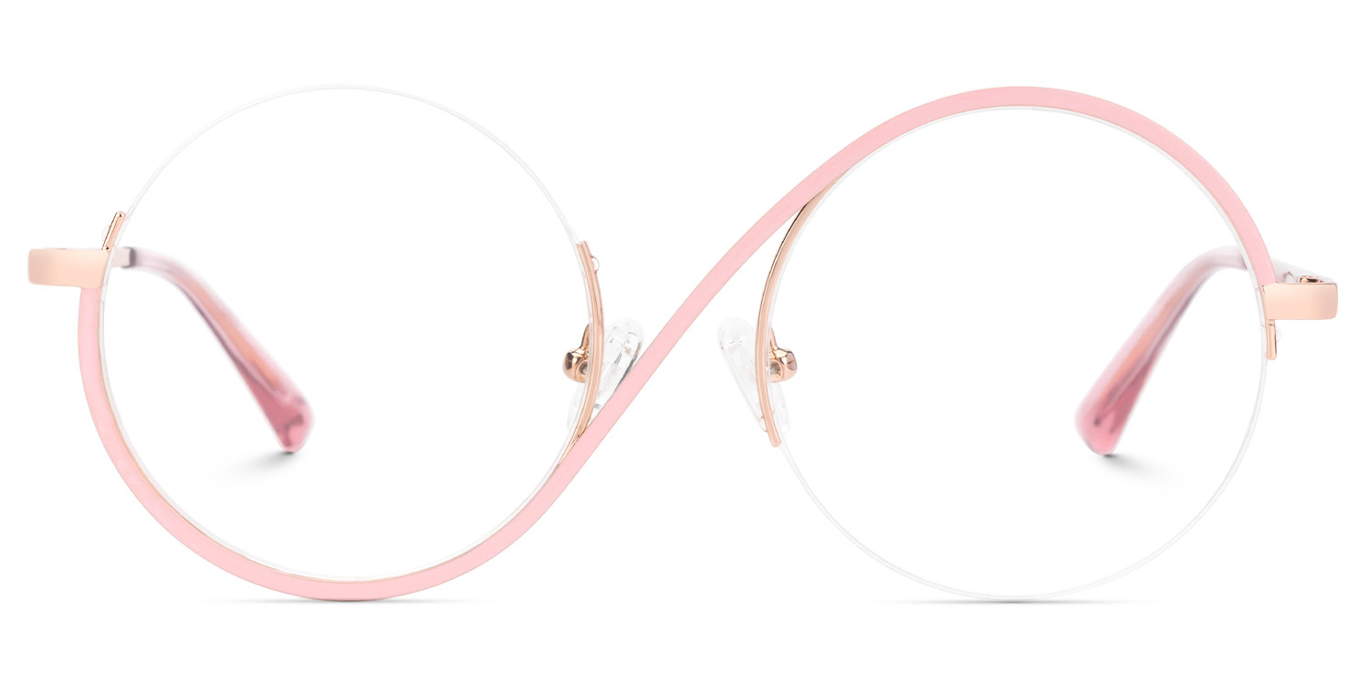 Flozif Round Pink Glasses0