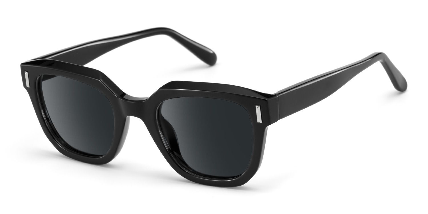 Nia Square Black Full Rim Sunglasses | ZEELOOL UK2