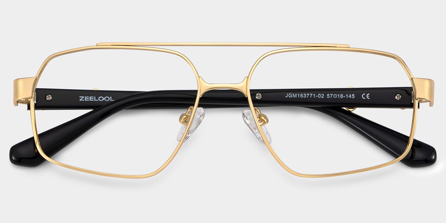 Sterling Eyeglasses in Aviator Gold Frame | ZEELOOL UK2