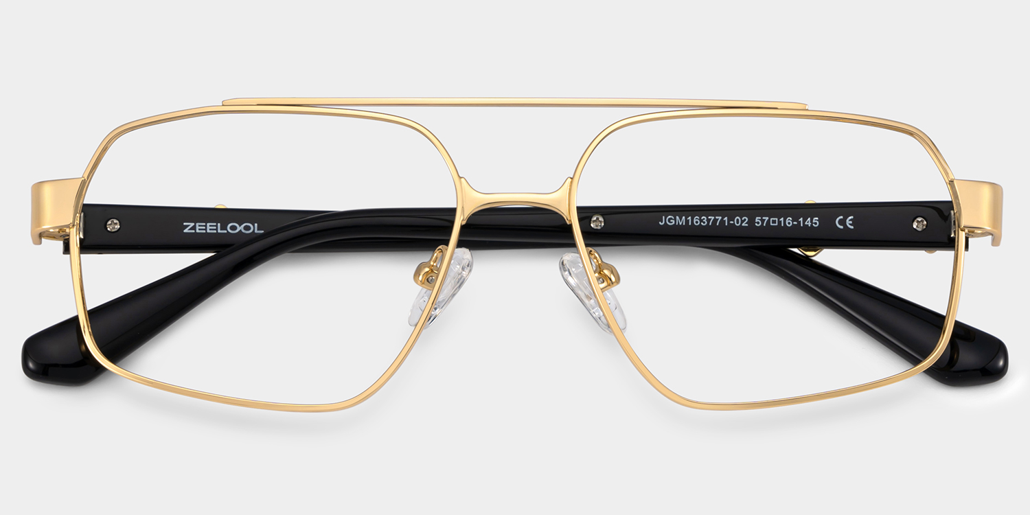 Sterling Eyeglasses in Aviator Gold Frame | ZEELOOL UK2