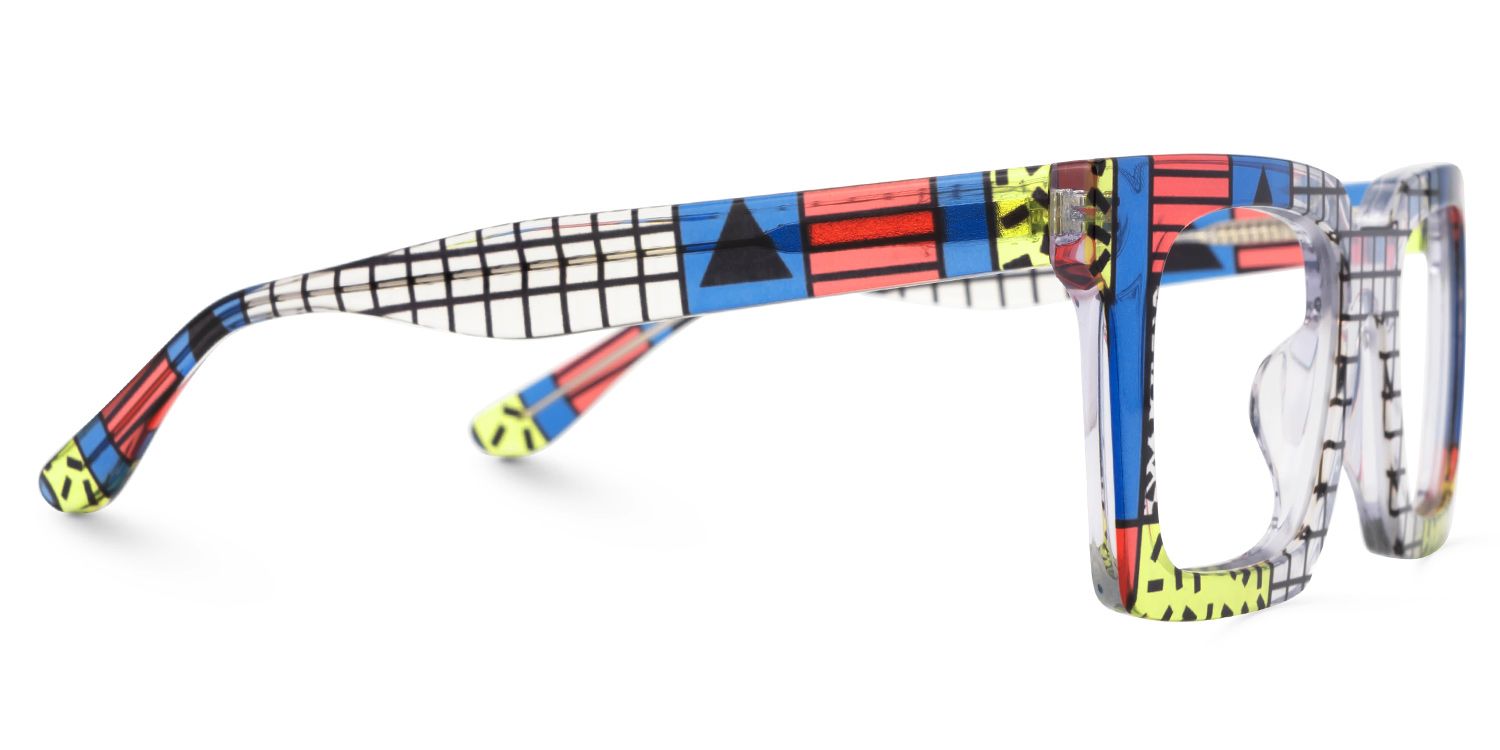 Kevin Blue Square Eyeglasses and Glasses Frames2