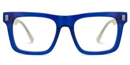 Matthews Blue Square Glasses2