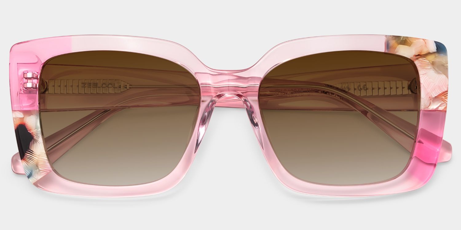 Palma Acetate Pink Frame Sunglasses | ZEELOOL UK1