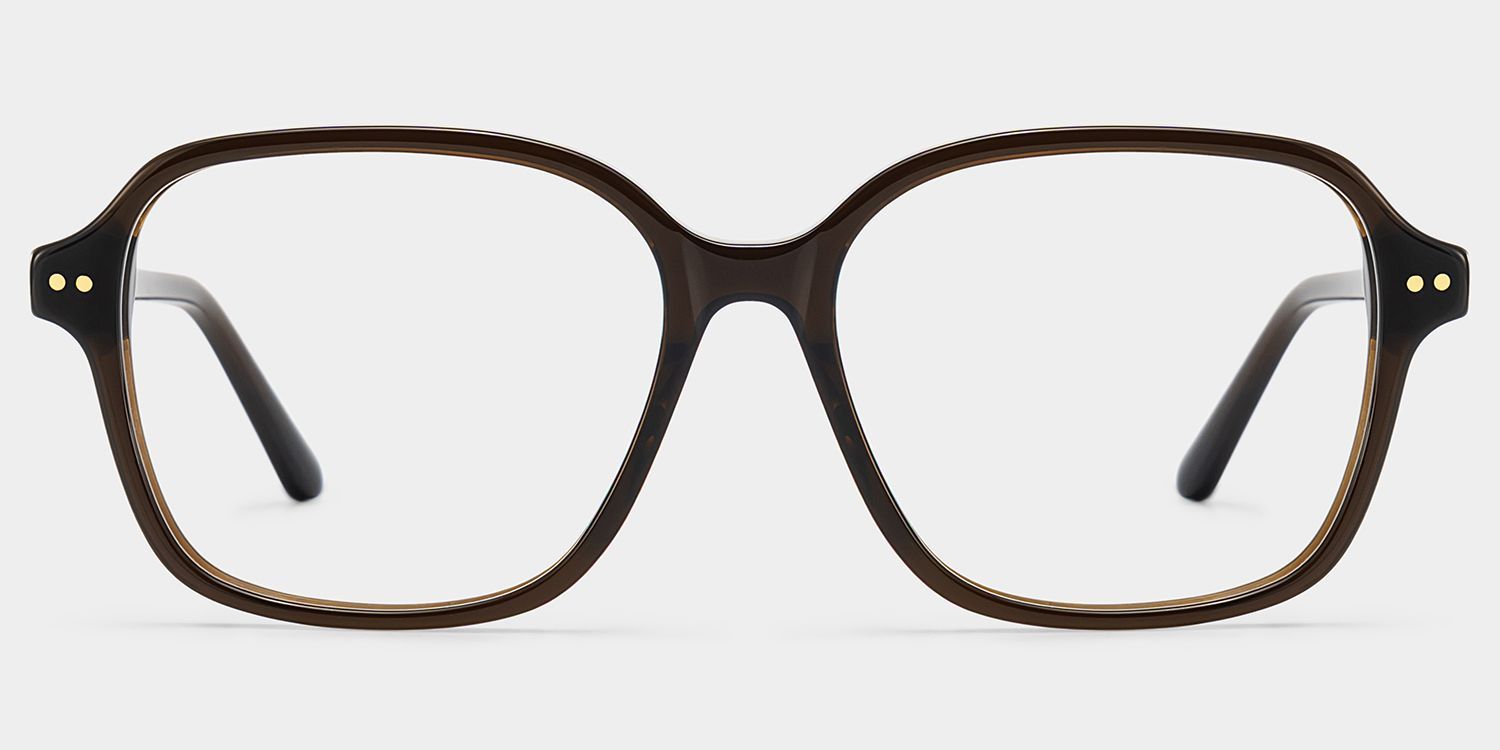 Clementine Chocolate Brown Square Glasses | ZEELOOL1