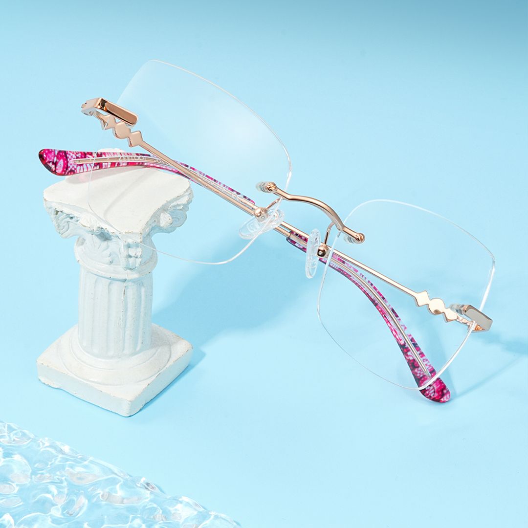 Tierney Designer Butterfly Glasses in Rimless  | ZEELOOL UK0