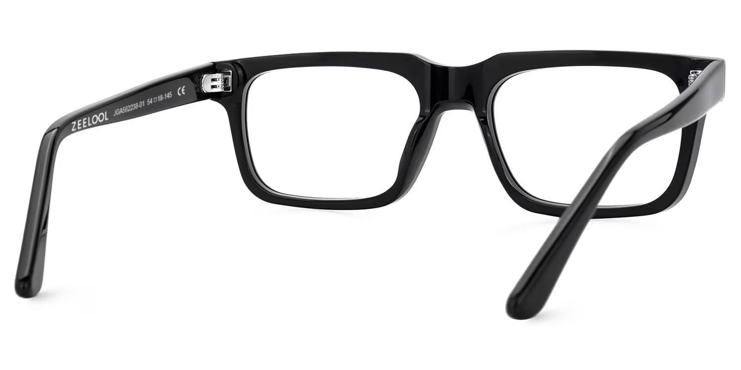 Larsen Black Rectangle Glasses Frames For Men | ZEELOOL UK4
