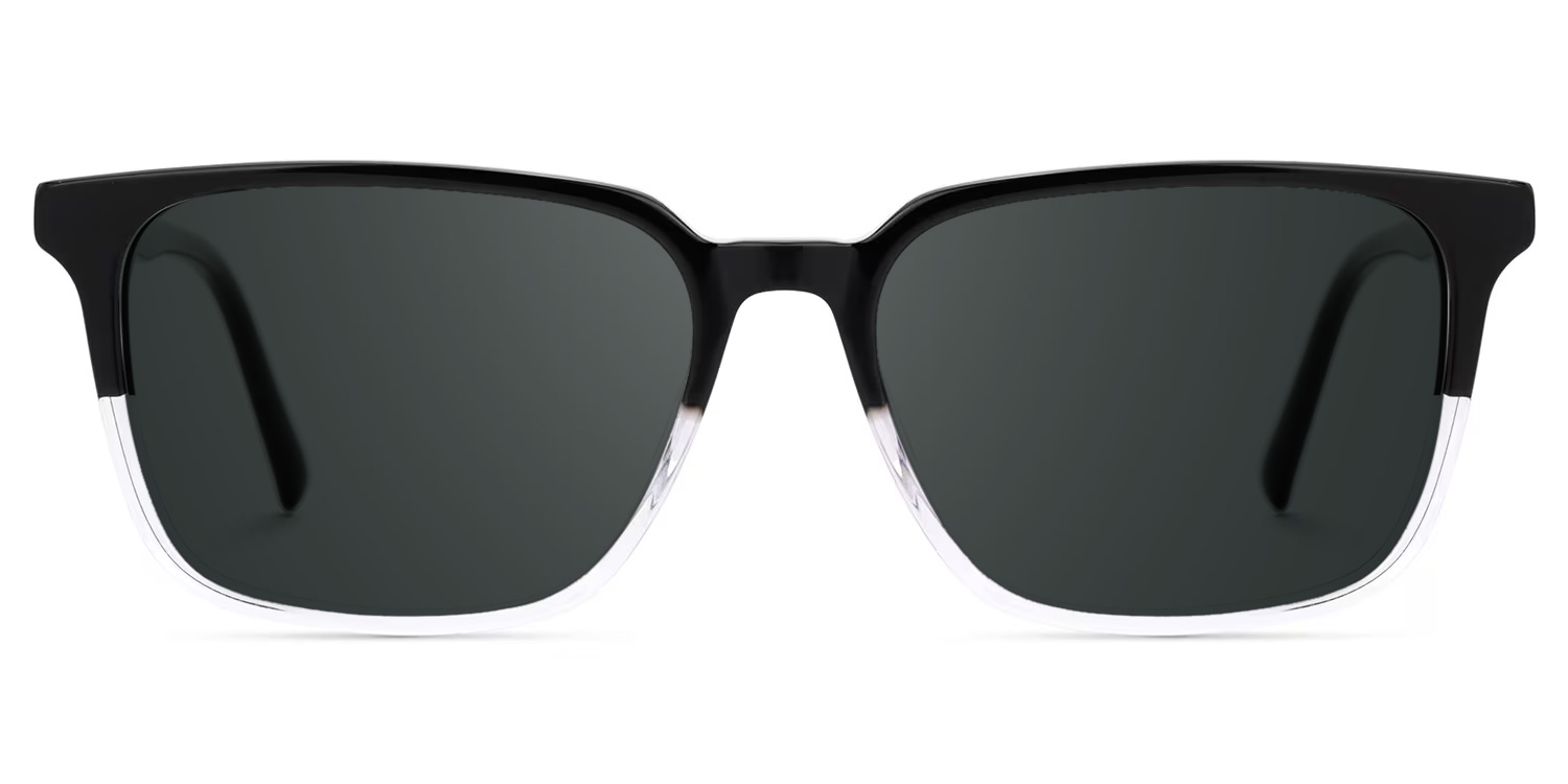 Barnhill Acetate Square Black-Crystal Frame Sunglasses | ZEELOOL UK0