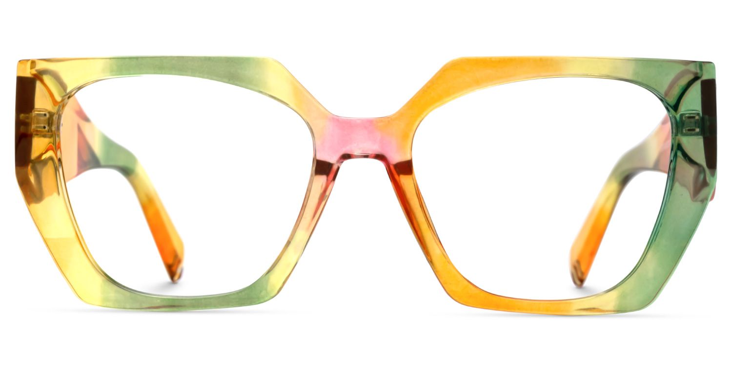 Sileidy Geometric Multicolor Funky Frame Glasses | ZEELOOL UK0
