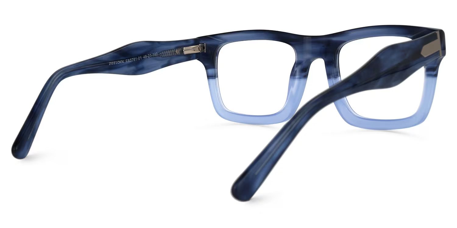 Riley Rectangle Light Blue Glasses for Men and Women3
