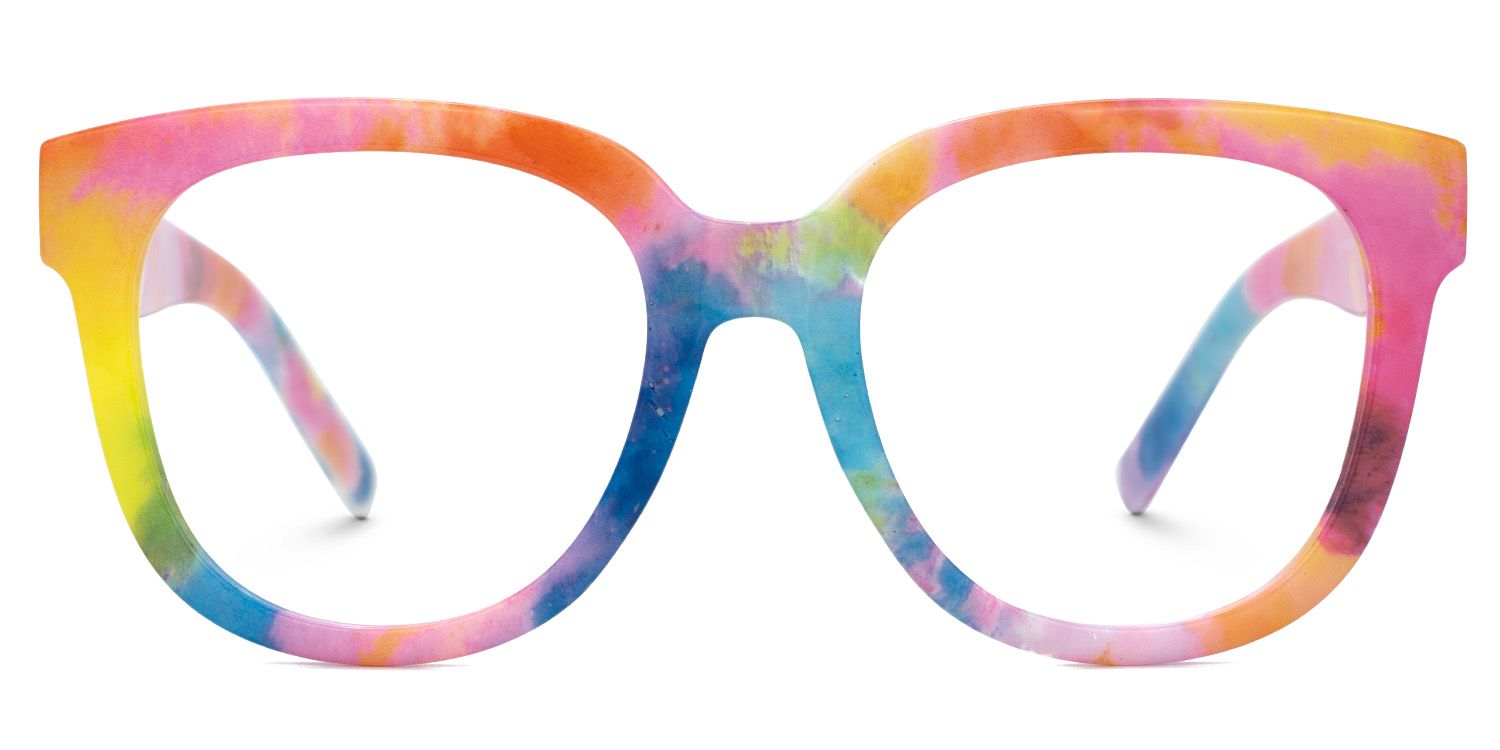 Rainbow Square Frame Glasses - Harrell on Sale | ZEELOOL UK0