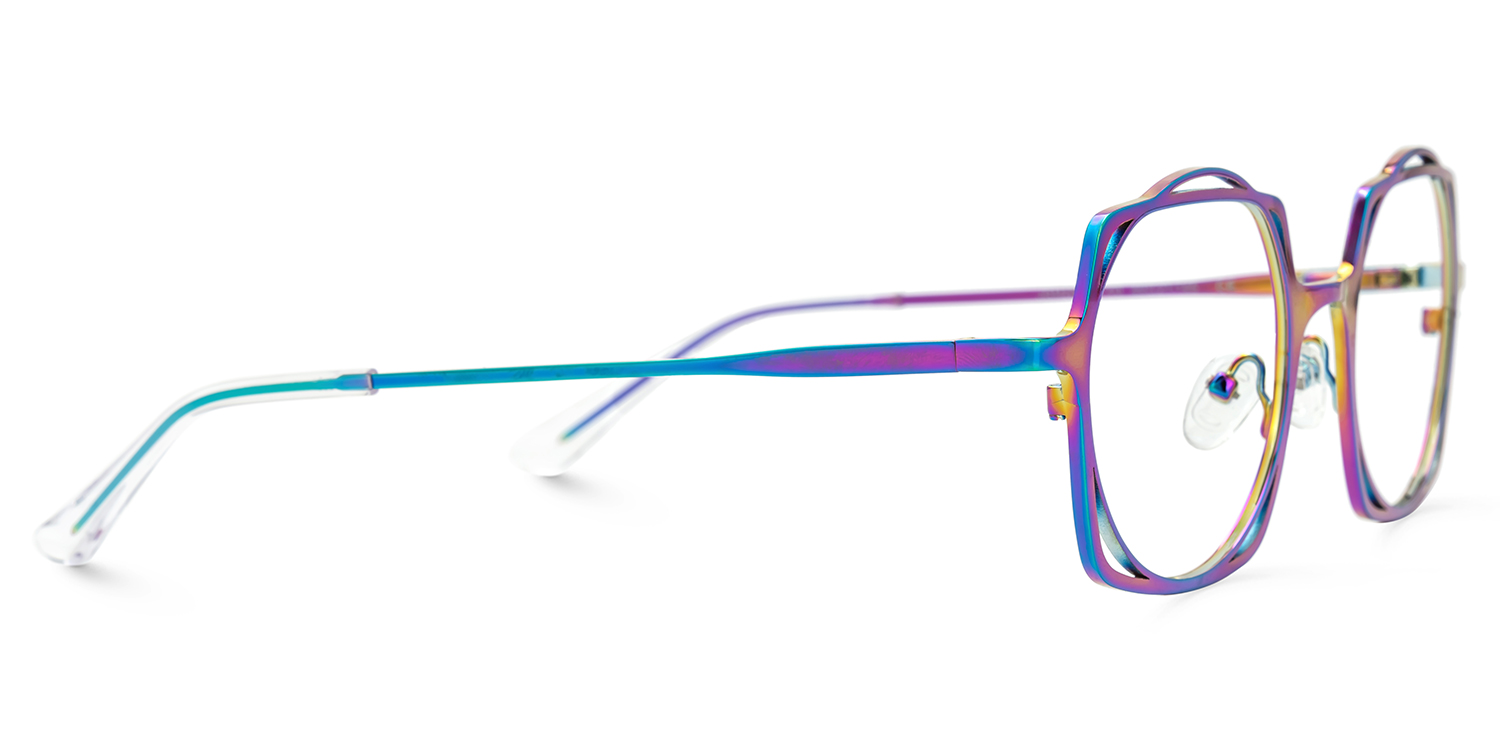 Modebe Iridescent Eyeglass Frames in Square Full-Frame  | ZEELOOL UK2