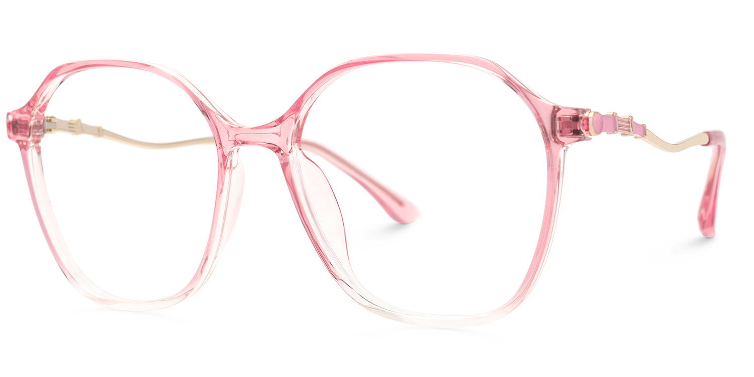Lekesha Thin Geometric Pink Glasses For Sale  | ZEELOOL UK1