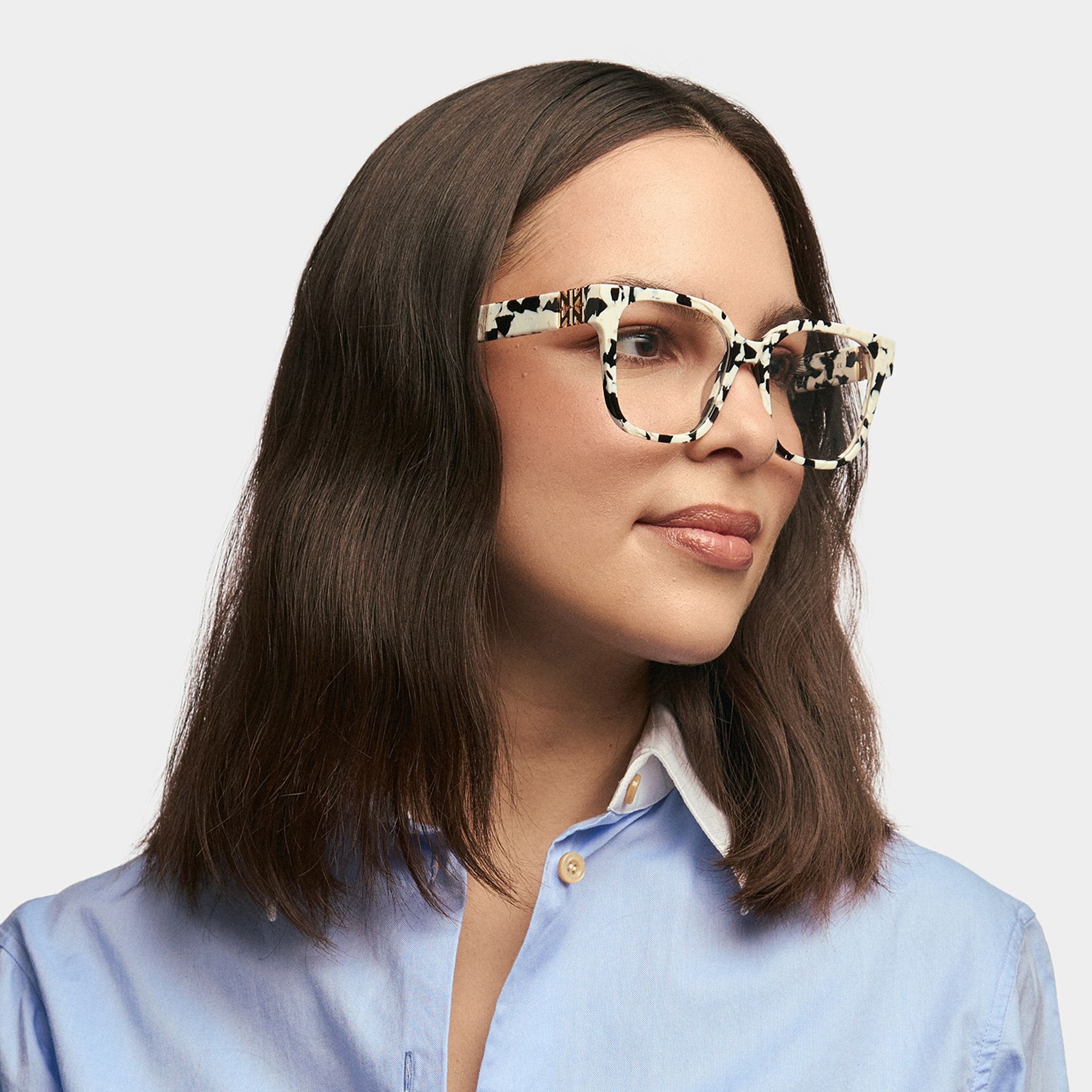 Kerri Wide Cow Print Glasses with Square Frames | ZEELOOL UK1