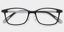 Finne Rectangle Black Glasses1