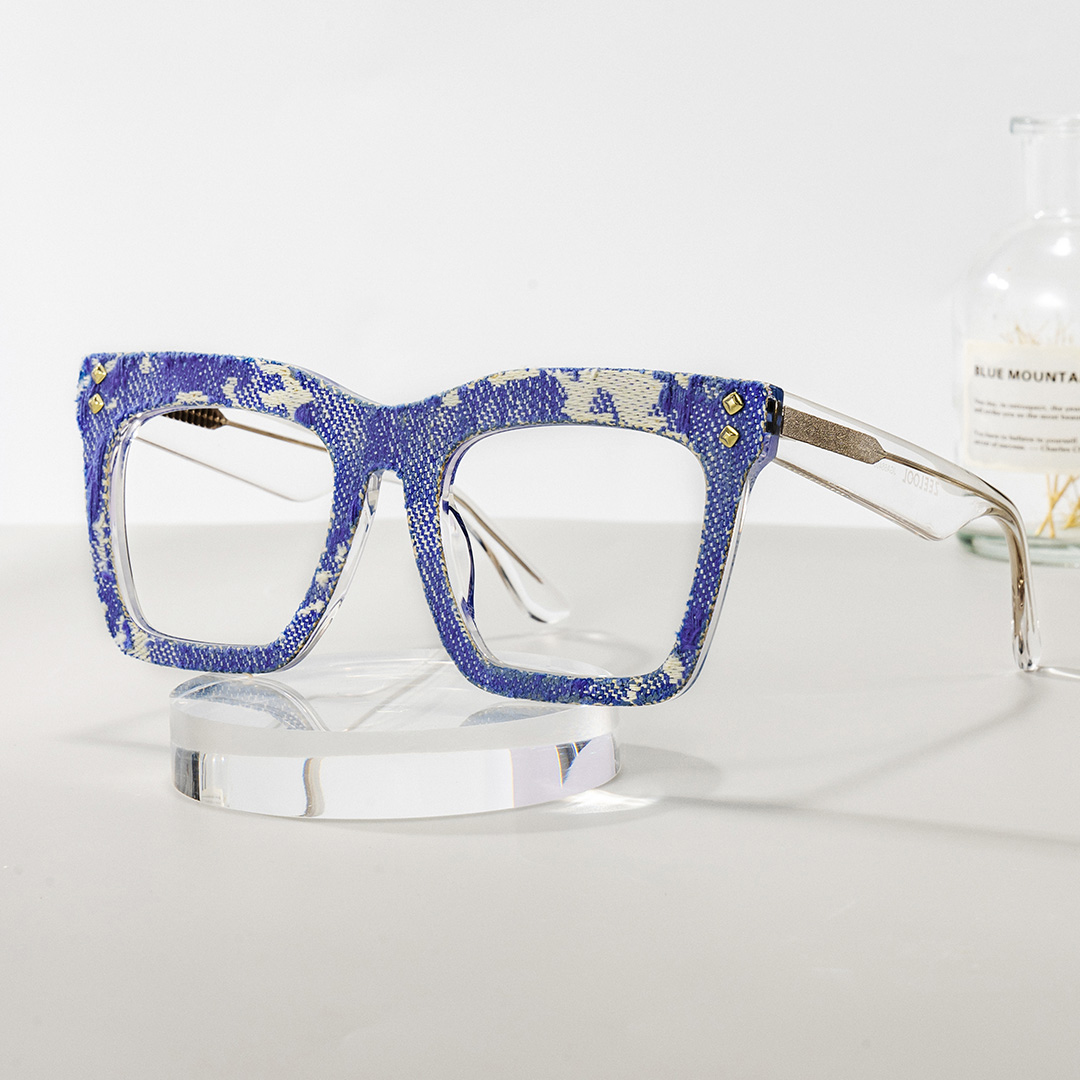 Navy Blue Eyeglass Frames With Square0
