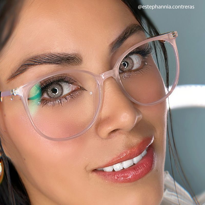Chanty Round Pink Eyeglasses and Thin Frames12