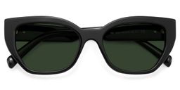 Zia Black Cat-Eye Sunglasses1
