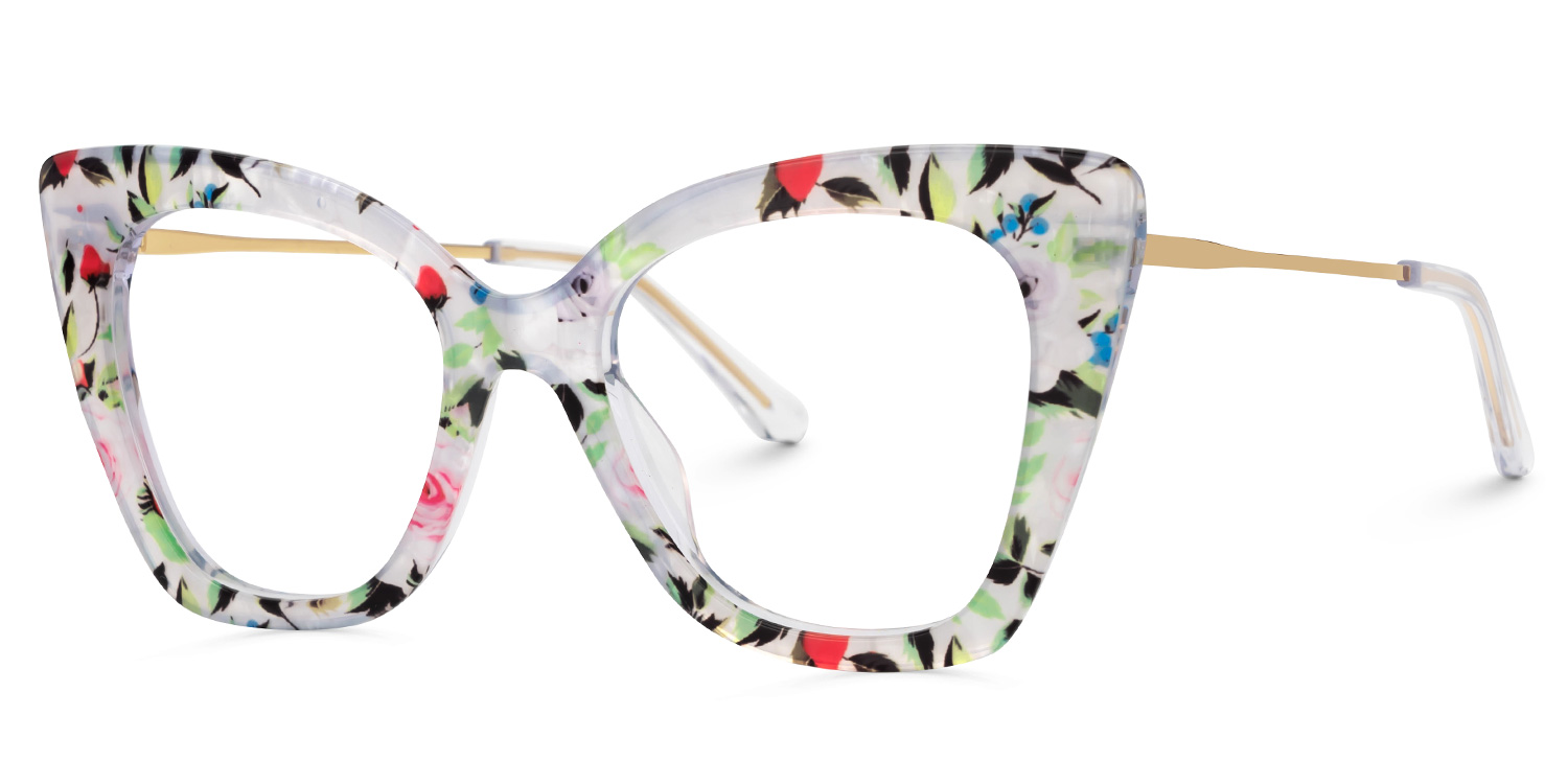 Rivas Designer Eyeglasses in Butterfly Floral Frame1