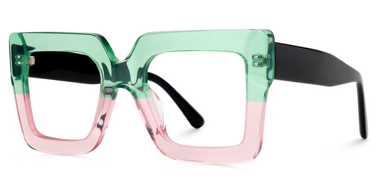 Brandon Square Green-Pink Glasses