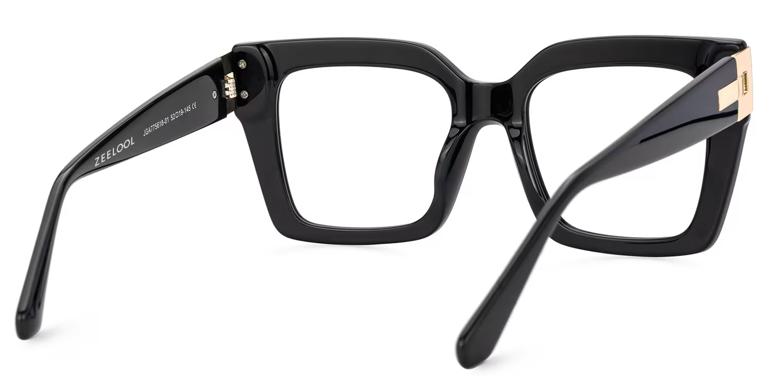 Josiah Square Black Glasses3