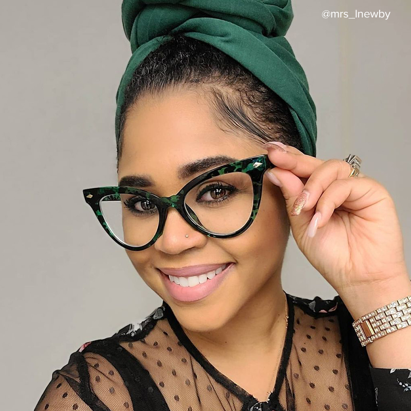 Colla Green-Floral Eyeglasses and Cat Eye Wide Frames11