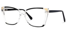 Shelia Butterfly Black Clear Glasses2