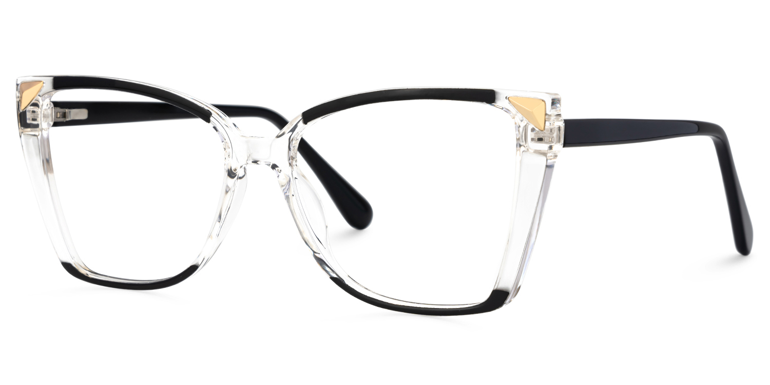 Clear Frame Glasses With Black Sides For Women2