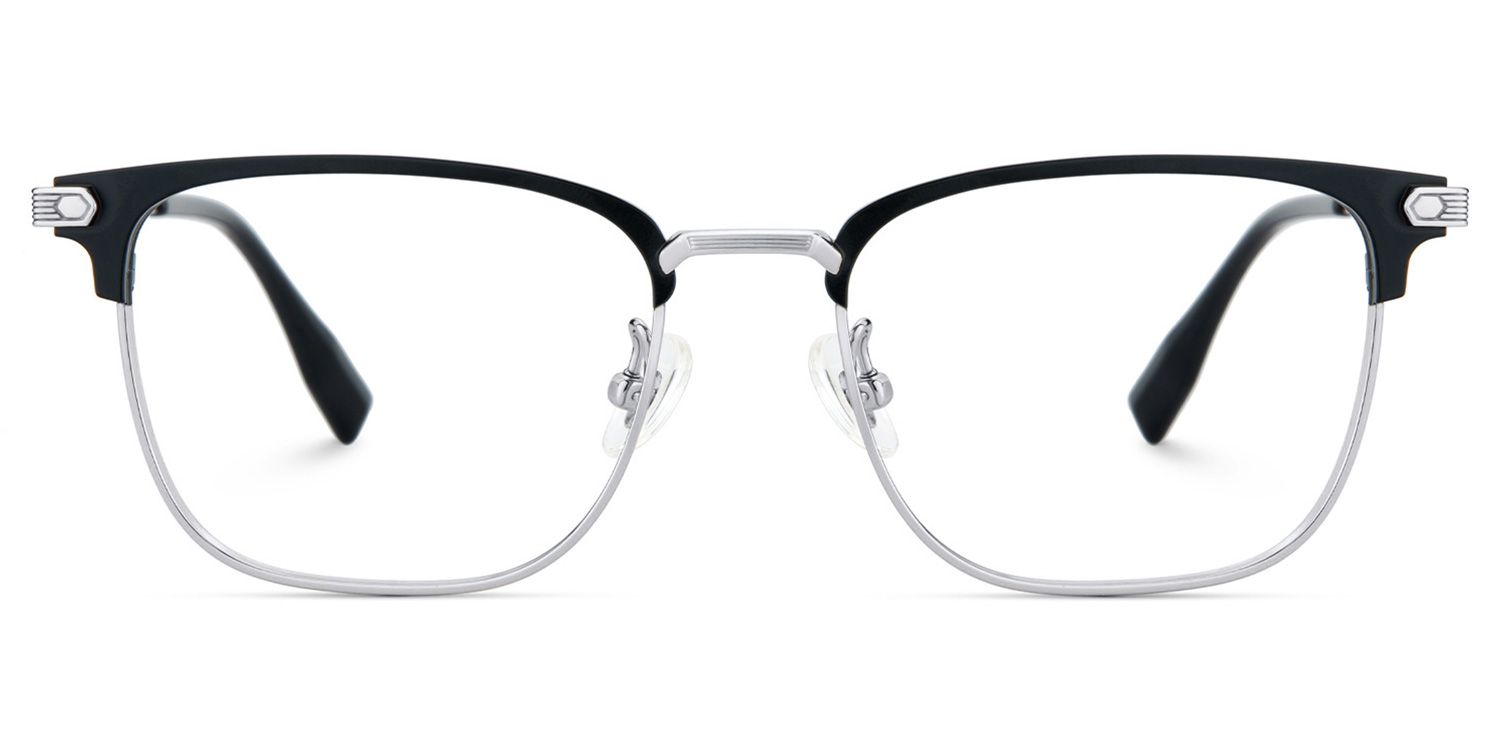 Men's Titanium Eyeglass Frames with Browline Shape1