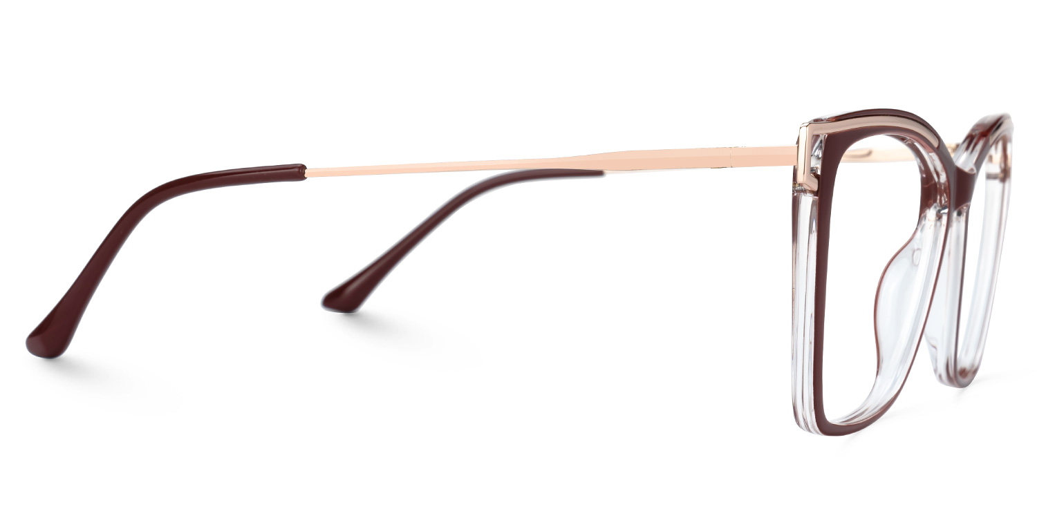 Krystle Square Red Eyeglasses and Crystal Frames2