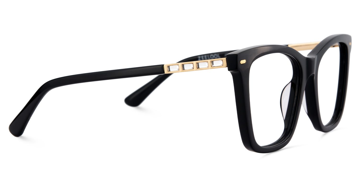 Women's Square Black Frame Glasses4