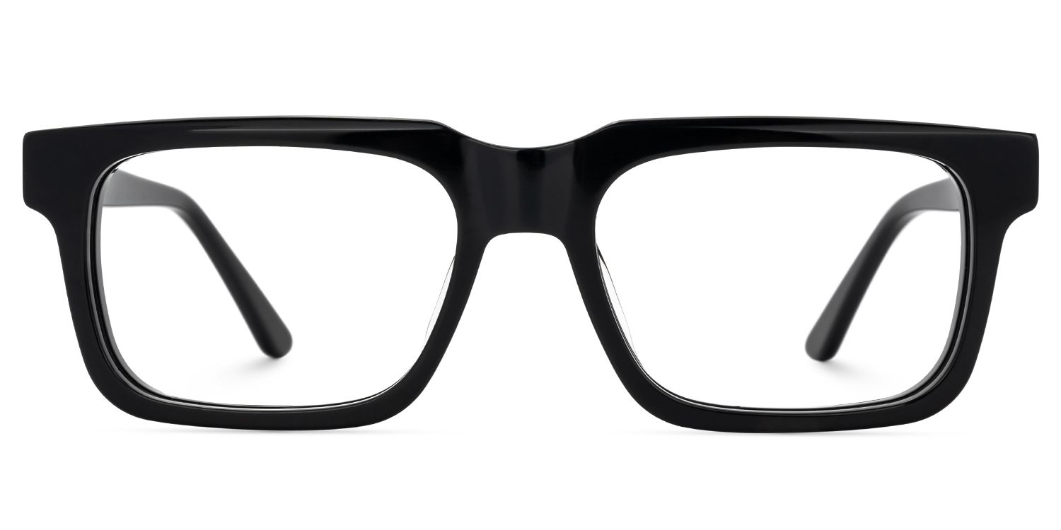 Larsen Black Rectangle Glasses Frames For Men | ZEELOOL UK1