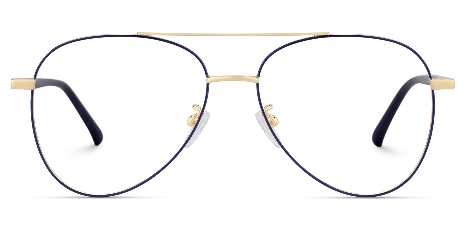 Paige Aviator Blue-Gold Glasses2