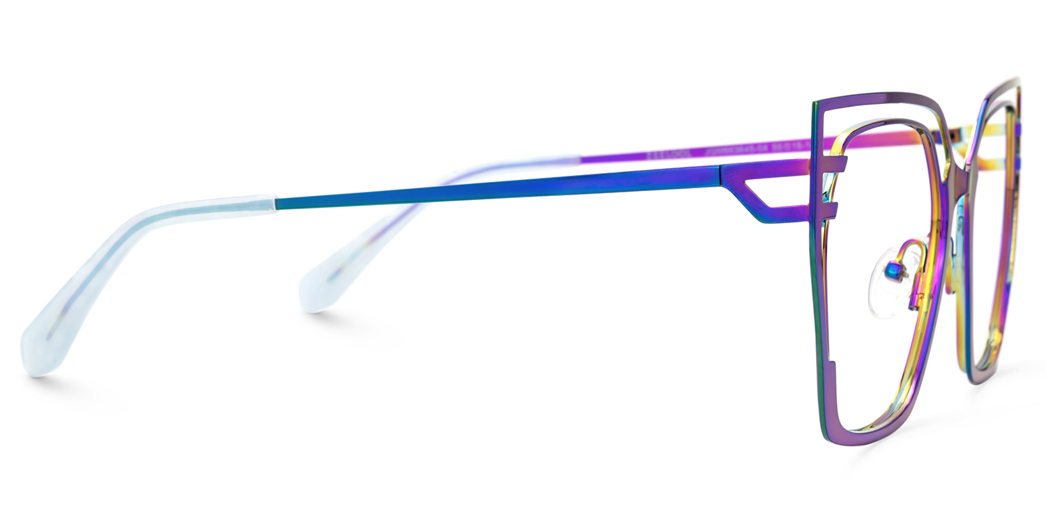Quinn Iridescent Geometric Glasses on Sale | ZEELOOL UK2