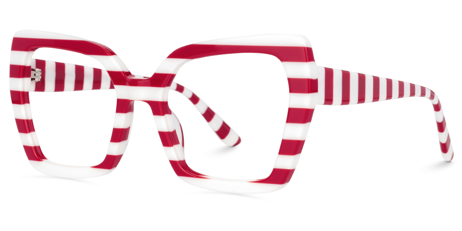 Pavia Butterfly Red Striped Glasses1