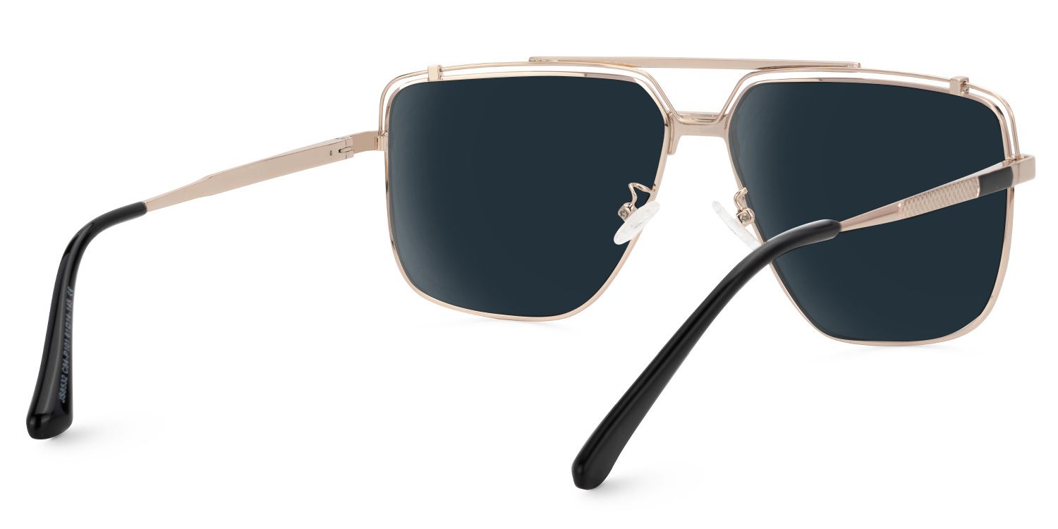 Arellano Metal Gold Frame Sunglasses with Aviator Shape | ZEELOOL UK3
