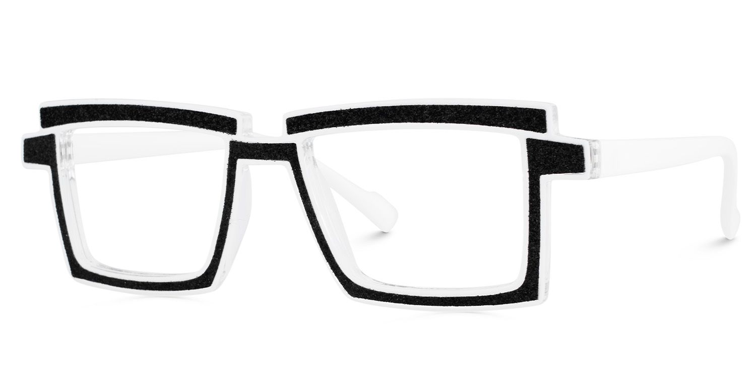 Rectangle Wire Frame Glasses With Black Color3