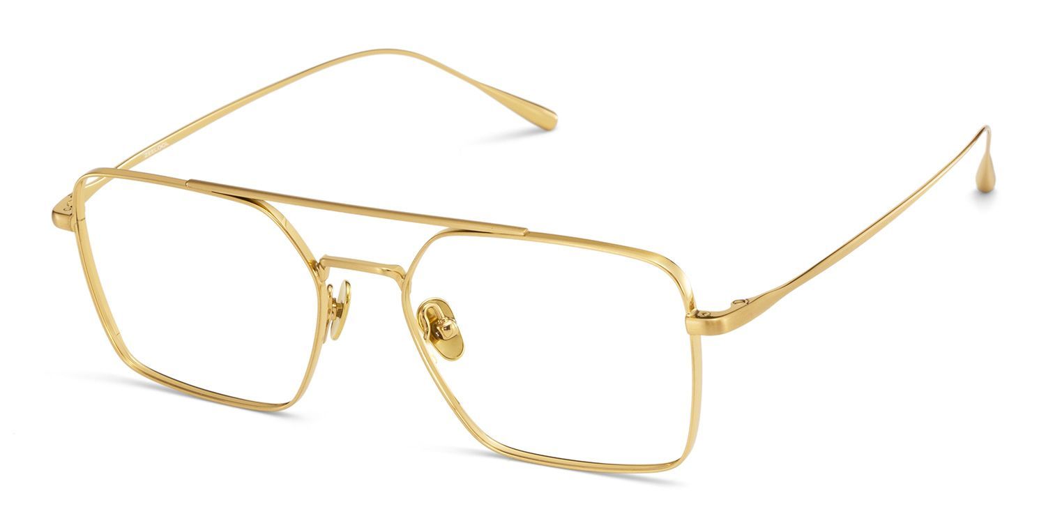 Jensen Eyeglasses in Aviator Gold Frame | Zeelool4