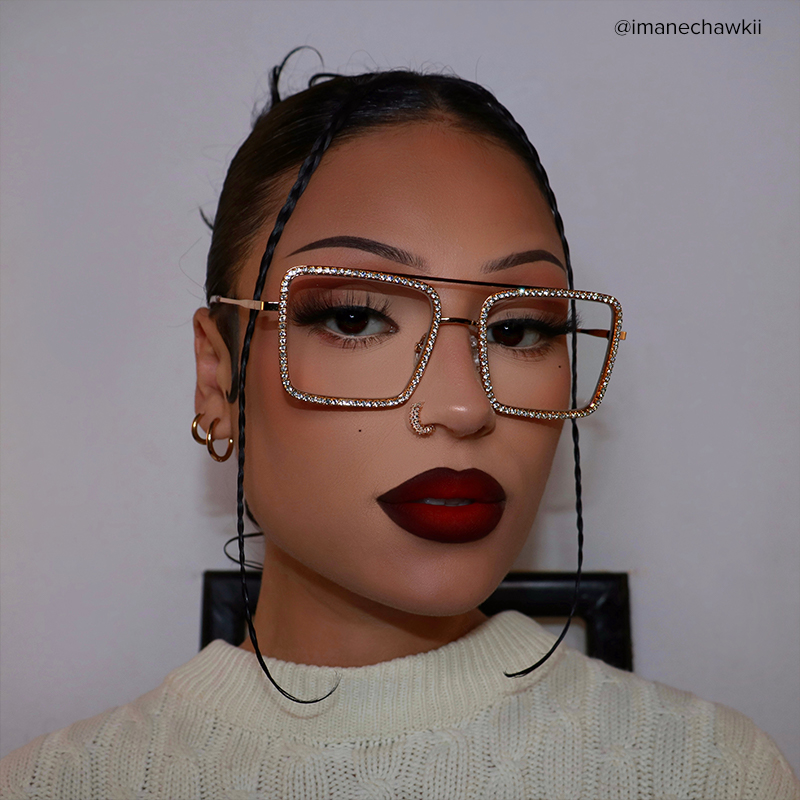 Diva Square Gold Glasses6