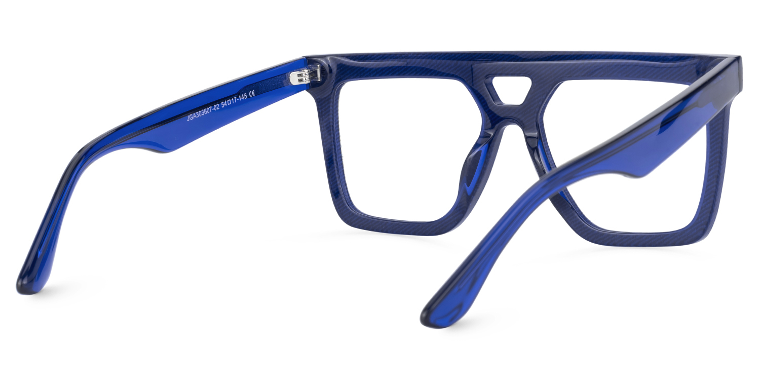 Rubin Square Denim Blue Glasses5