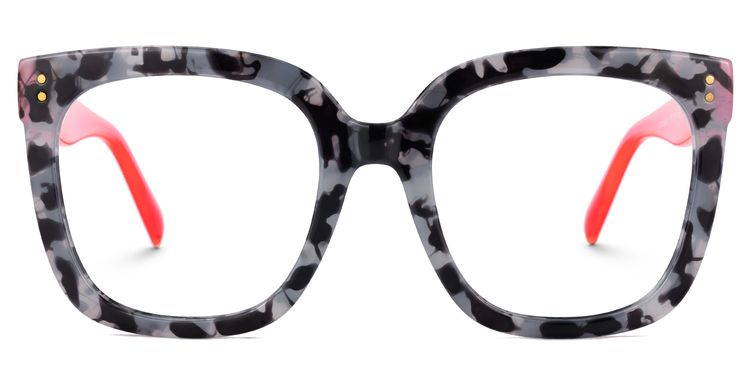 Ebony Square Gray-Tortoise Glasses