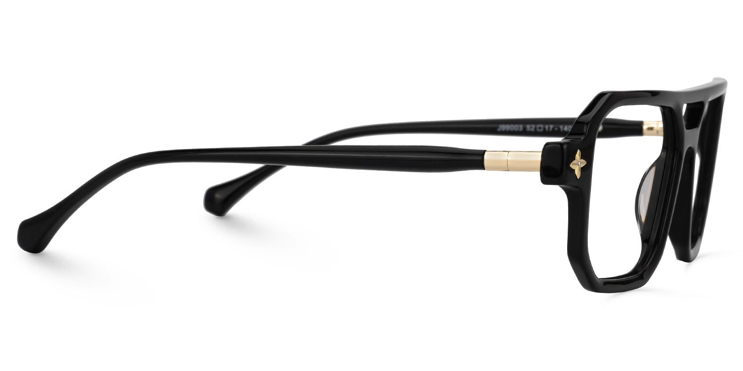 Black Brackett Aviator Frame Eyeglasses | ZEELOOL UK2