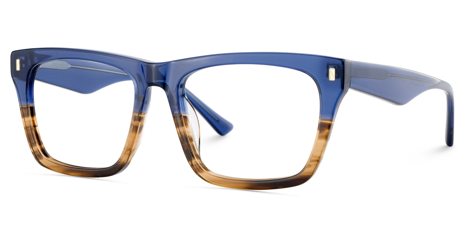 Brookins Rectangle Blue Brown Glasses3