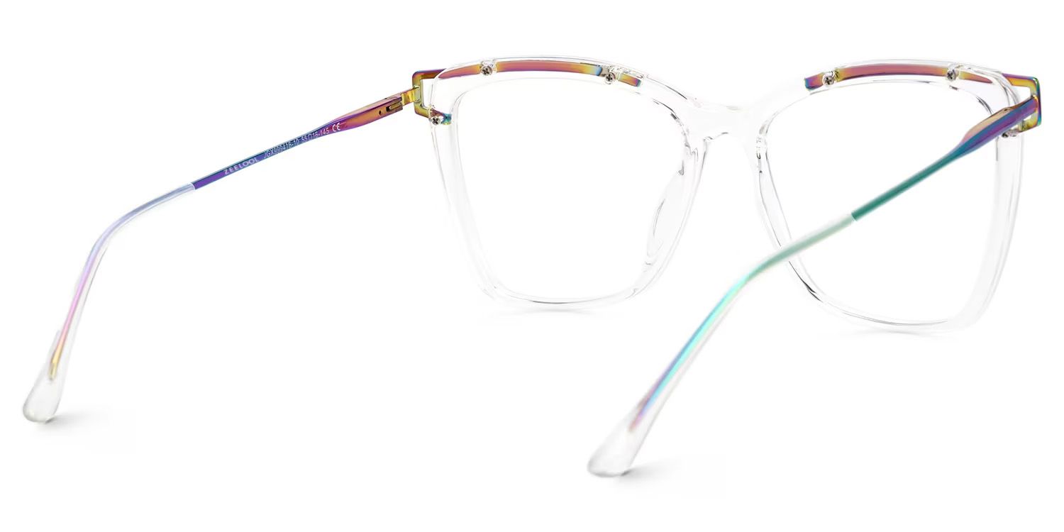 Square Krystle Clear Eyeglasses deals -Zeelool3