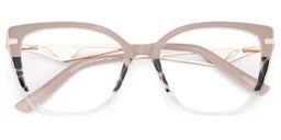 Margret Tortoise Khaki Cat eye Glasses2