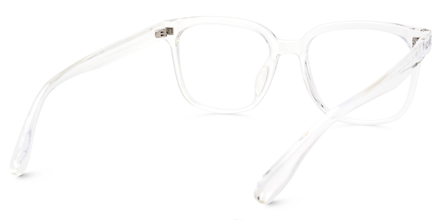 Oglesby Square Blue Light Blocking Glasses Crystal Frame | ZEELOOL UK3
