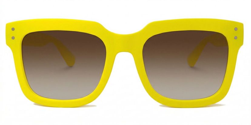 Liizbeett Yellow Square Sunglasses