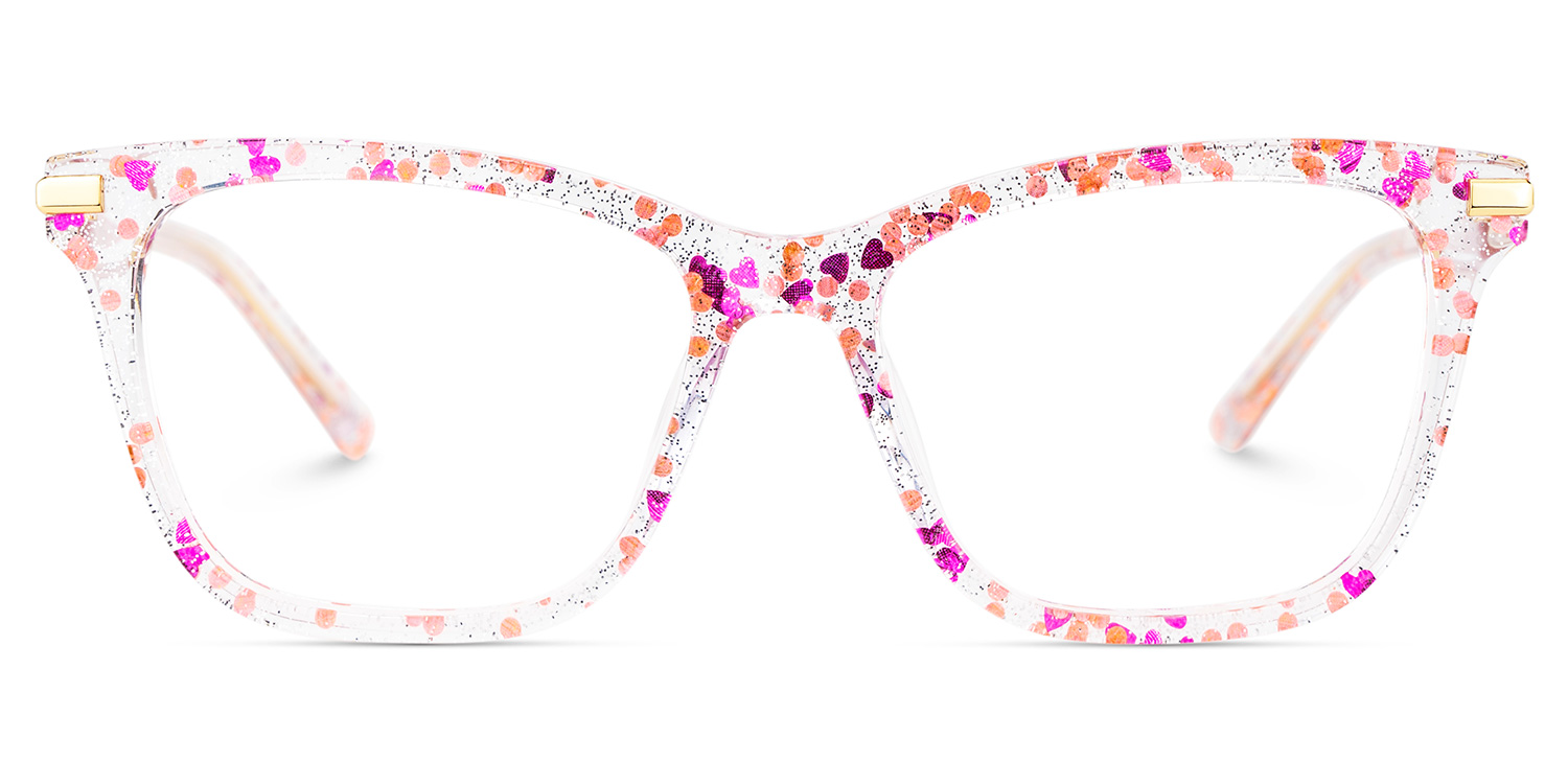 Eliot Rectangle Eyewear with Pink1