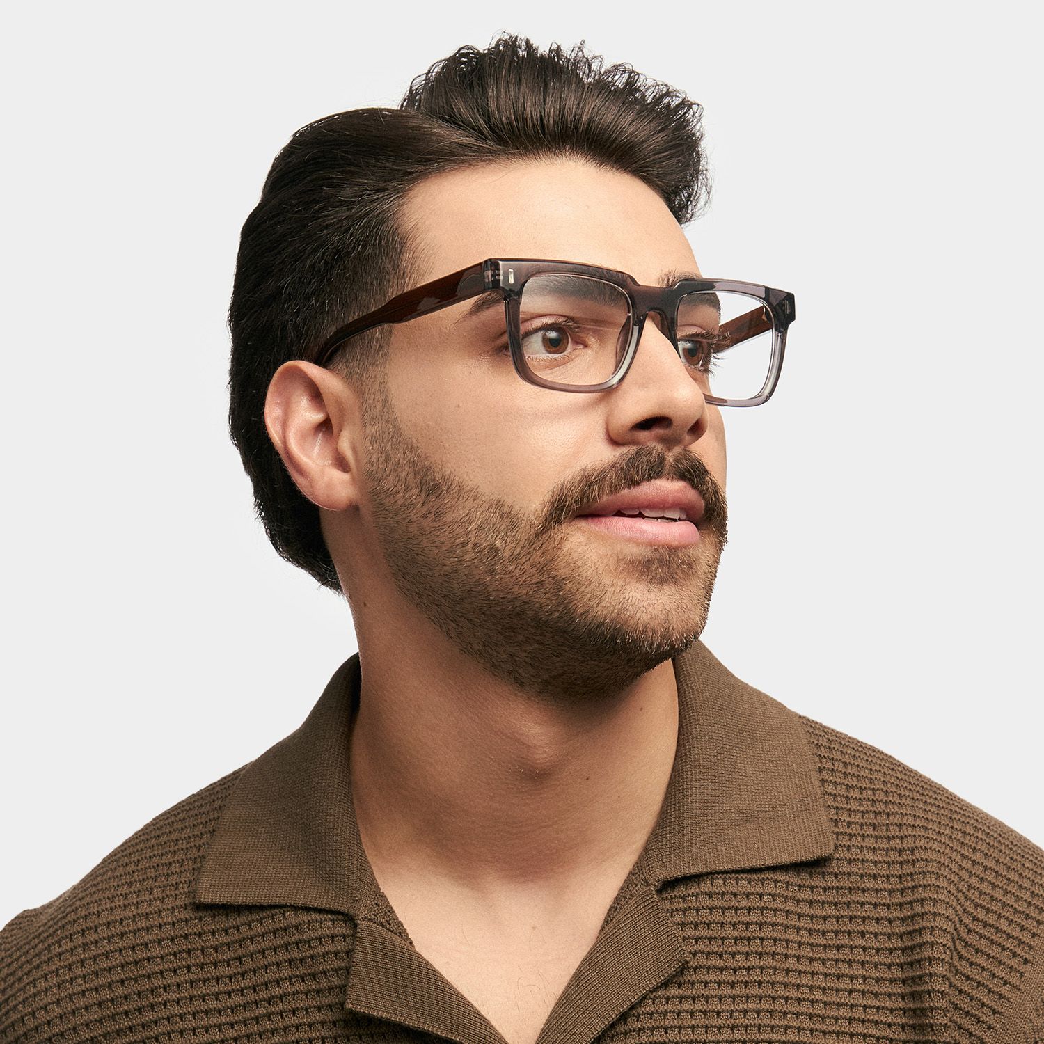 Square Katia Gray Color Frame Glasses | ZEELOOL UK1
