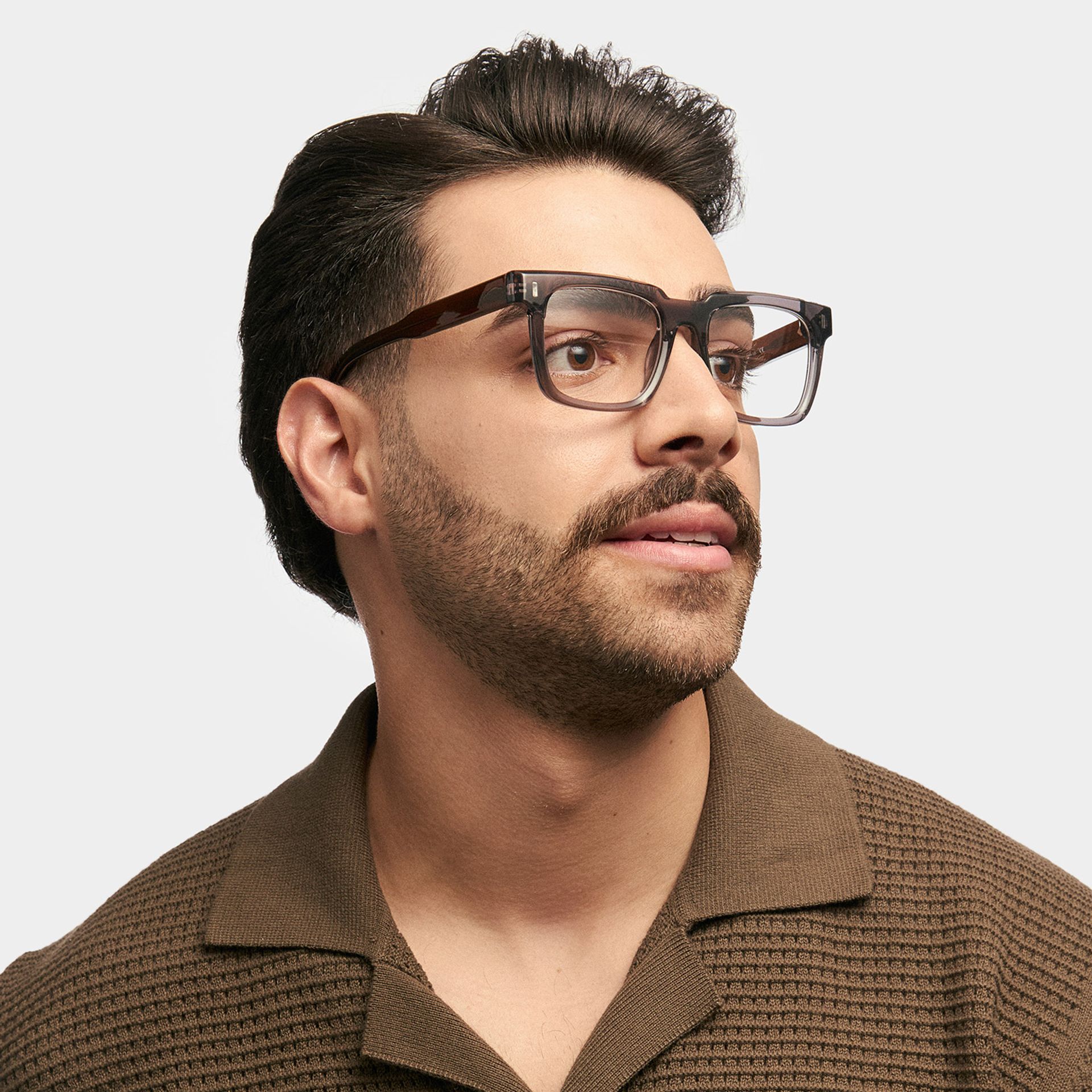 Square Katia Gray Color Frame Glasses | ZEELOOL UK1